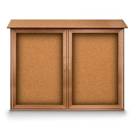 United Visual Products Indoor Enclosed Combo Board, 48"x36", Satin Frame/Black & Amethyst UVCB4836-BLACK-AMETHY